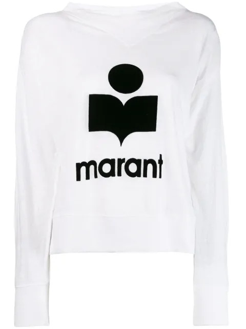 Isabel Marant Étoile Logo Print Sweatshirt - Farfetch | Farfetch (UK)