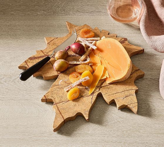 Maple Leaf Marble Cheeseboard | Pottery Barn (US)