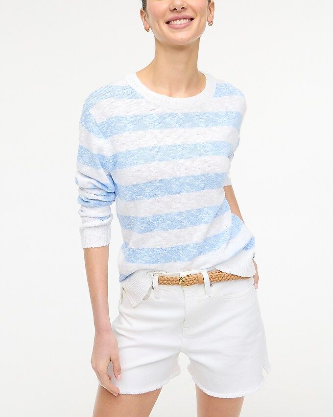 Striped crewneck beach sweater | J.Crew Factory