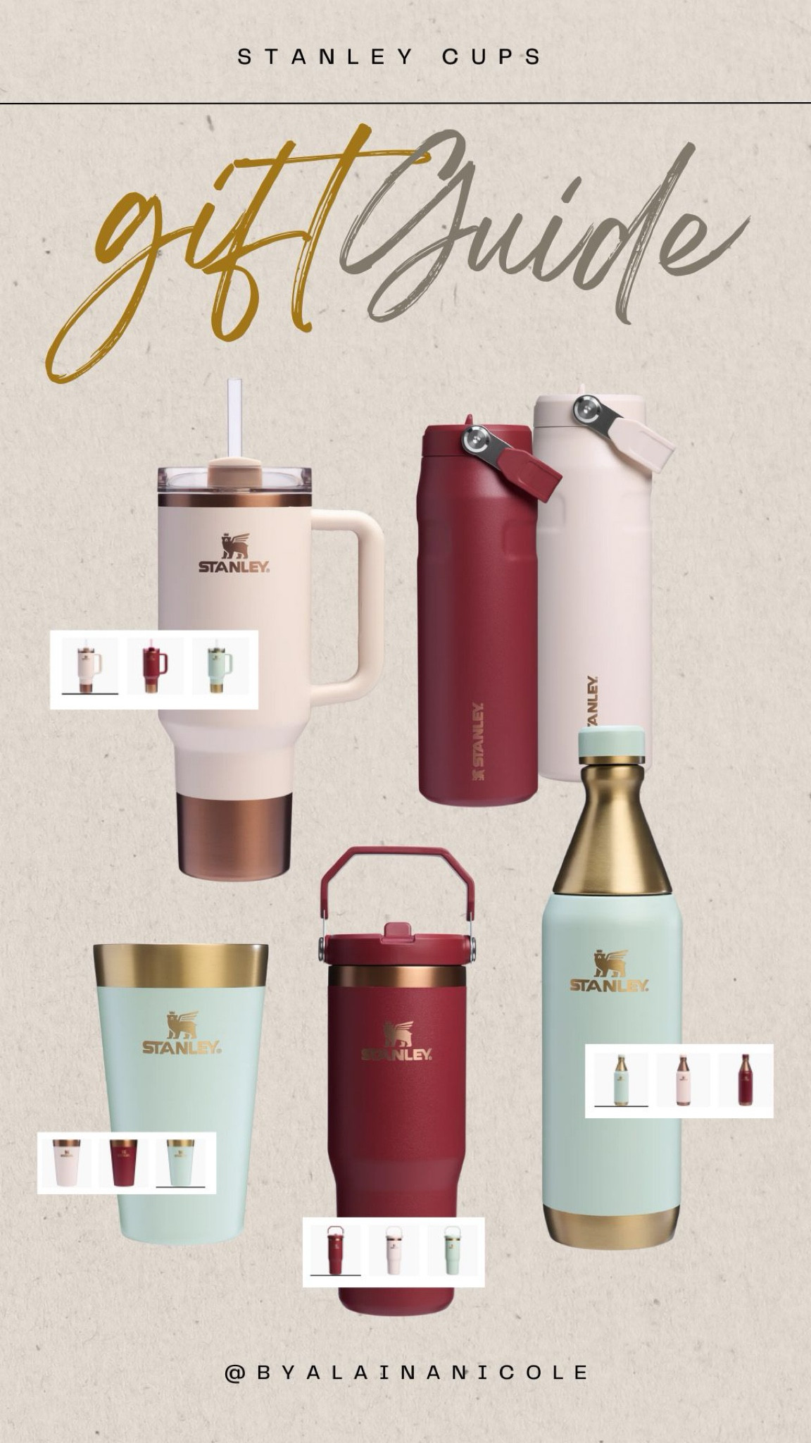Gift guide for Stanley lovers! Obsessed with these new colors from the holiday collection! Gift guide, gifts for her, gifts for him, gift ideas.

#LTKGiftGuide #LTKFitness #LTKHoliday