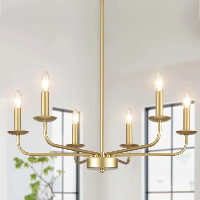 Mayani 6 - Light 24" Wide Dimmable Candle Style Classic Chandelier for Kitchen Living Bedroom Roo... | Wayfair North America