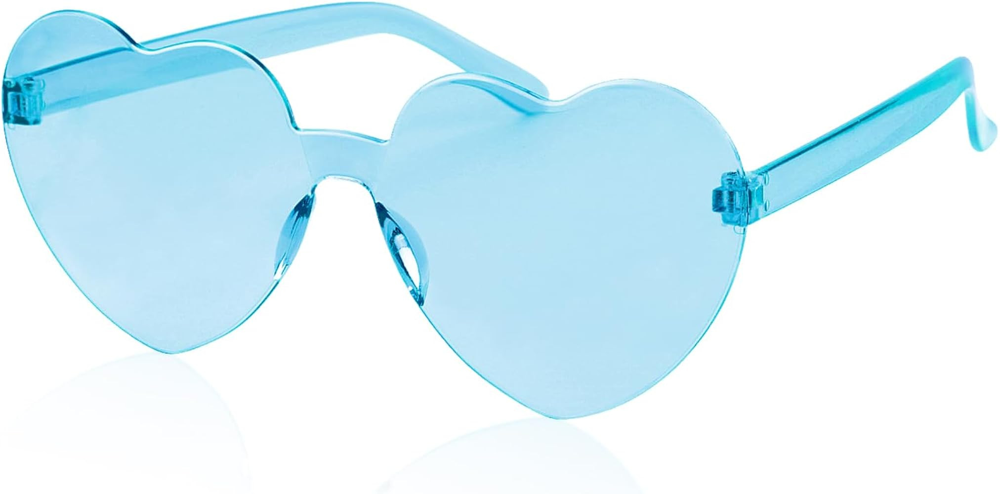 Rumyve 1 Piece Heart Shape Sunglasses - Womens Fashion Multicolor Rimless Heart-shaped Glasses La... | Amazon (UK)