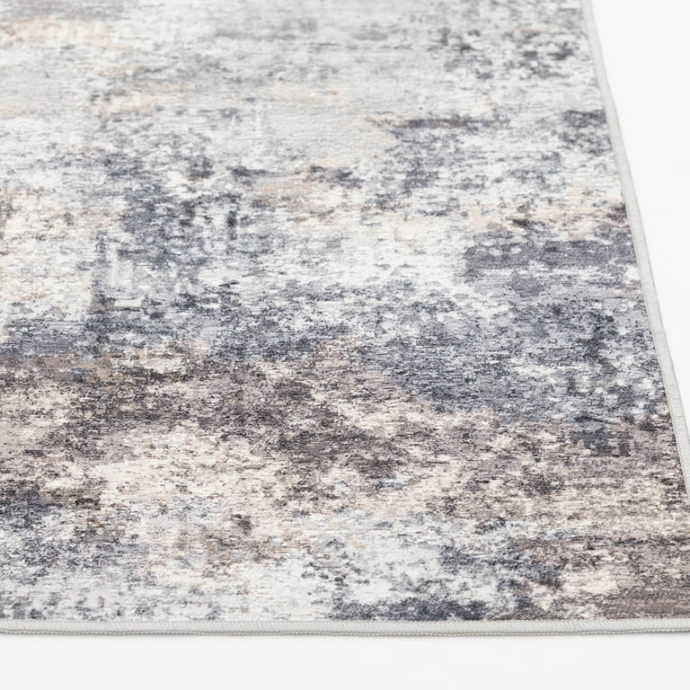 Better Homes & Gardens Abstract Machine Washable Runner Rug, Neutral, 2'x7' | Walmart (US)