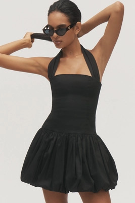 Delfi Collective Halter Bubble Mini Dress | Anthropologie (US)