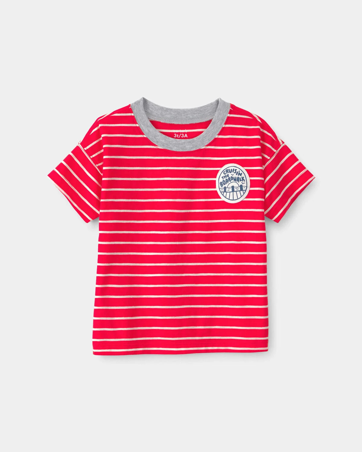 Toddler Boy Striped T-Shirt - Red | Carter's | Carter's Inc