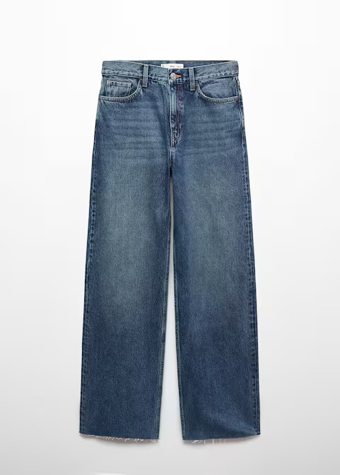 High-waist wideleg jeans -  Women | Mango USA | MANGO (US)