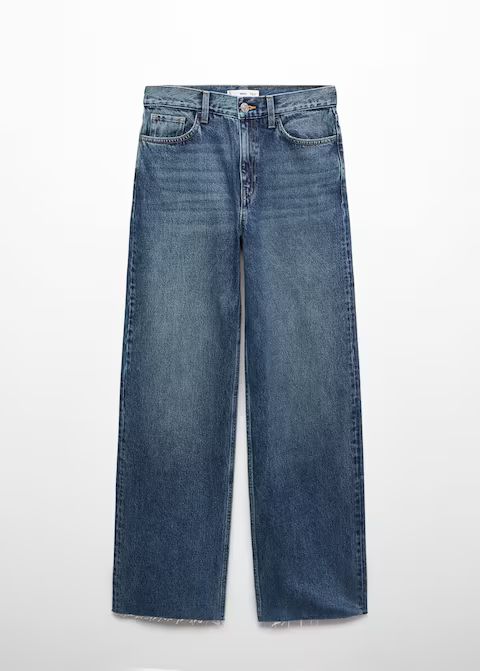 High-waist wideleg jeans -  Women | Mango USA | MANGO (US)