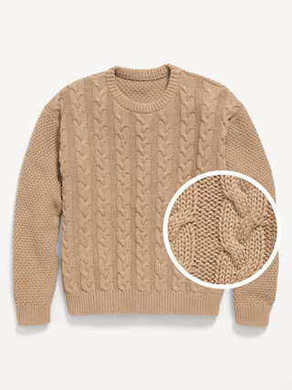 Long-Sleeve Cable-Knit Sweater for Boys | Old Navy (US)