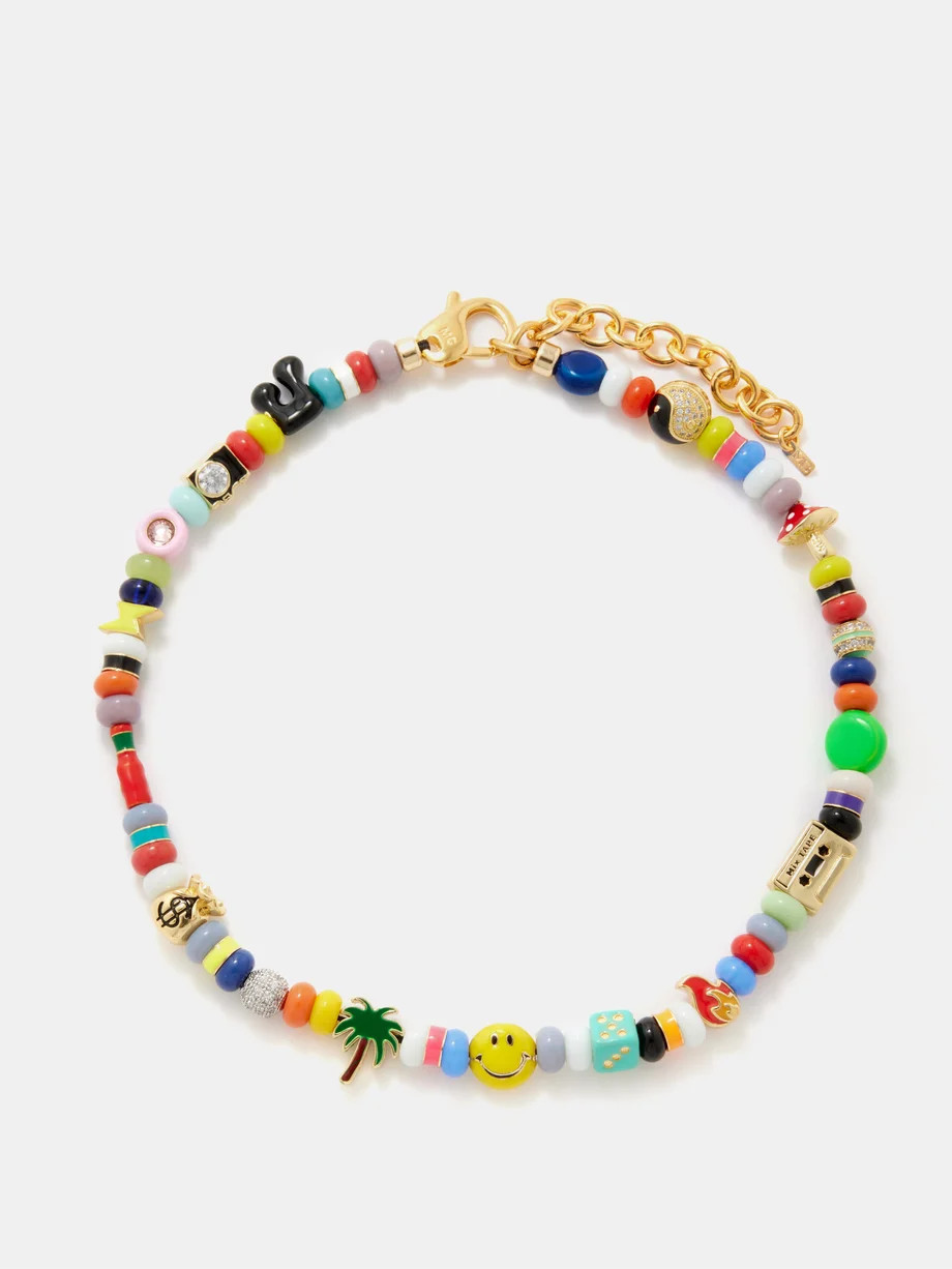 Rhapsody crystal, bead & 14kt gold-plated necklace | Joolz by Martha Calvo | Matches (UK)