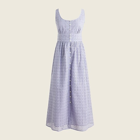 Button-front eyelet dress | J. Crew US