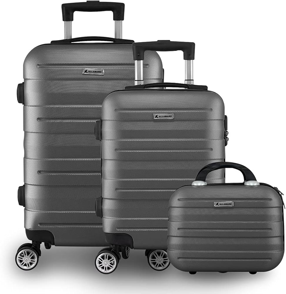 Kit Mala Bordo de Viagem 10kg com Frasqueira 3 Unidades (Cinza) | Amazon (BR)