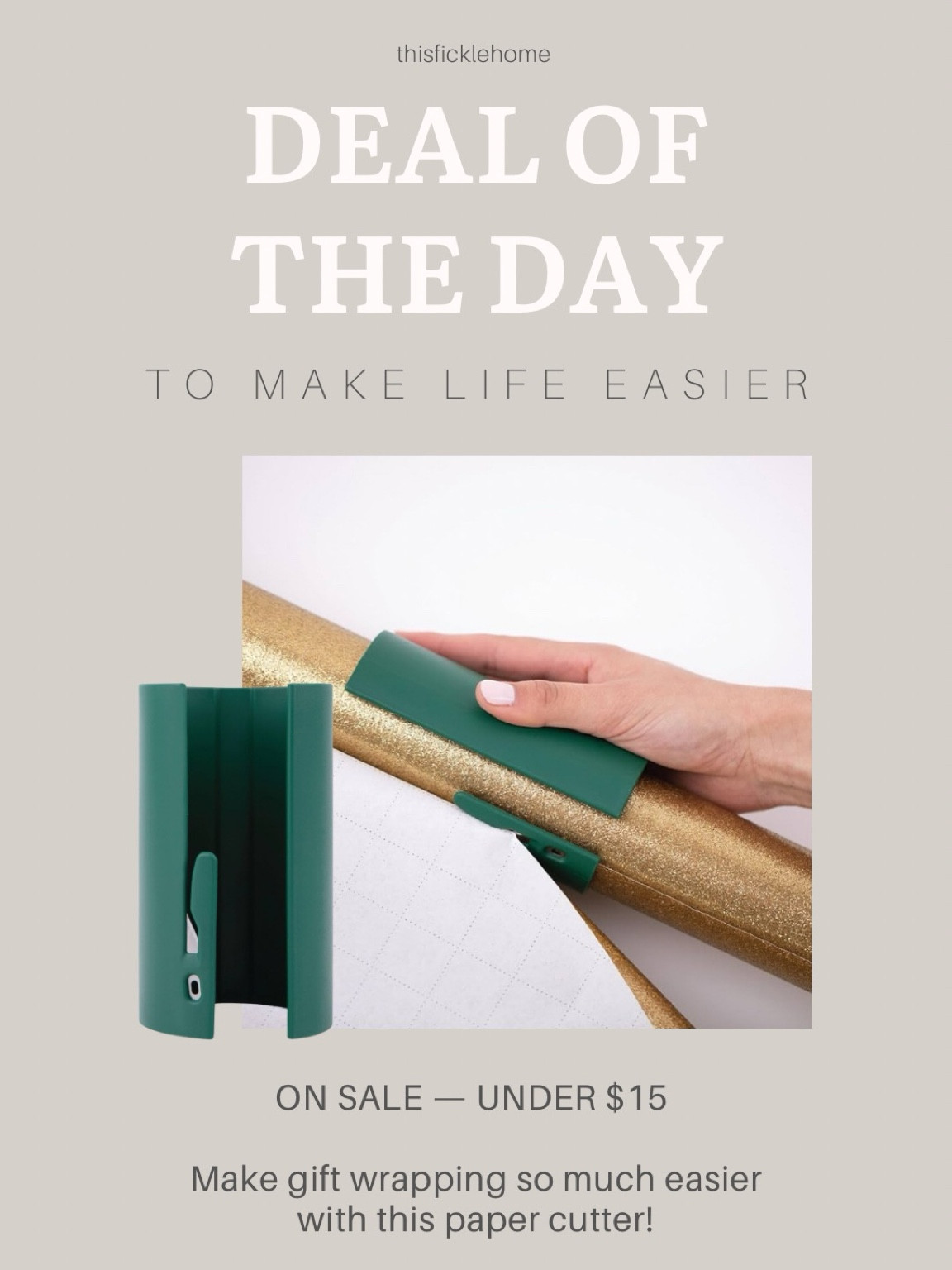 The original elf gift wrap cutter

Making wrapping your presents easier! Deal of the day.

#LTKSaleAlert #LTKHoliday