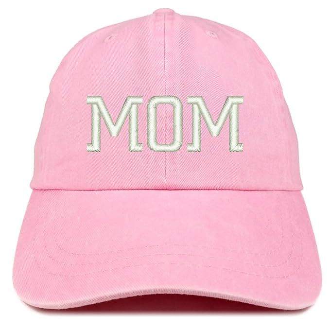 Trendy Apparel Shop Mom Embroidered Pigment Dyed Low Profile Cotton Cap | Amazon (US)