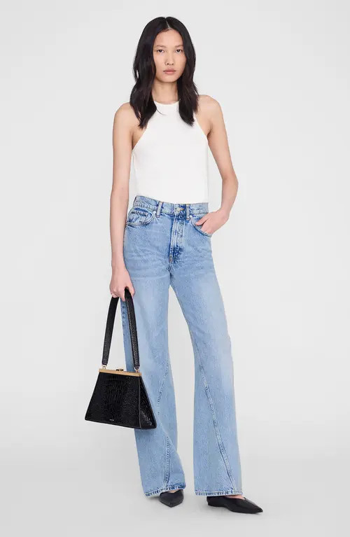 ANINE BING Brie Jean in Pale Azure at Nordstrom, Size 26 | Nordstrom