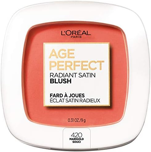 L'Oreal Paris Age Perfect Radiant Satin Blush with Camellia Oil, Marigold | Amazon (US)