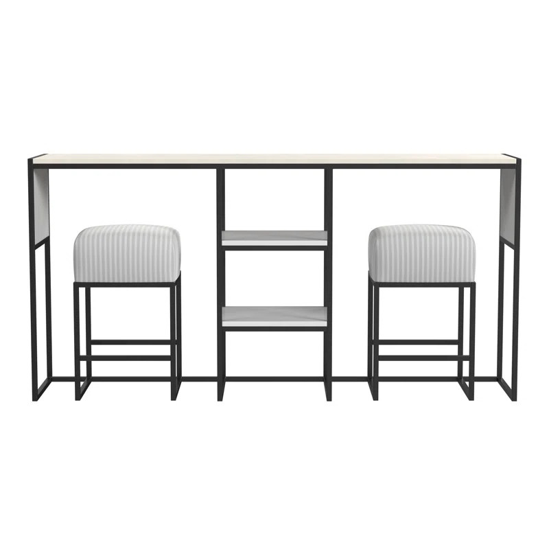 Calinda Console Table With Stools | Wayfair North America
