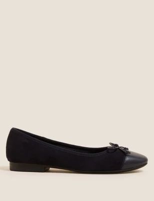 Suede Stain Resistant Flat Ballet Pumps | Marks and Spencer CA