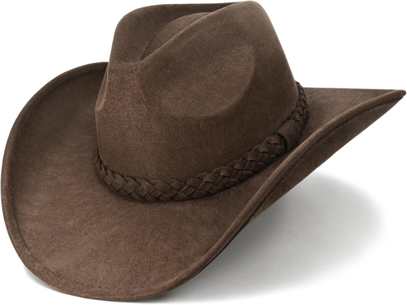 Cowboy Hats for Women and Men - Felt Teardrop Western Cowgirl Cowboy Hat for Teens and Adults | Amazon (US)