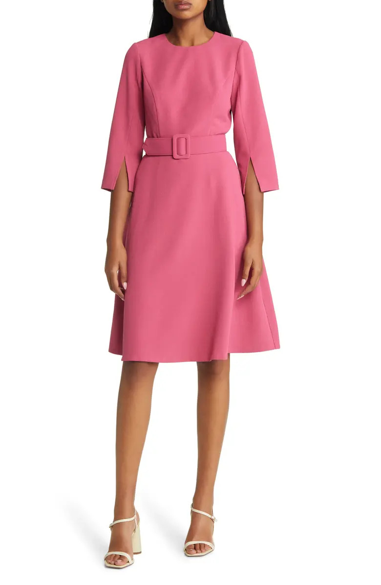 Eliza J Belted Long Sleeve Dress | Nordstrom | Nordstrom