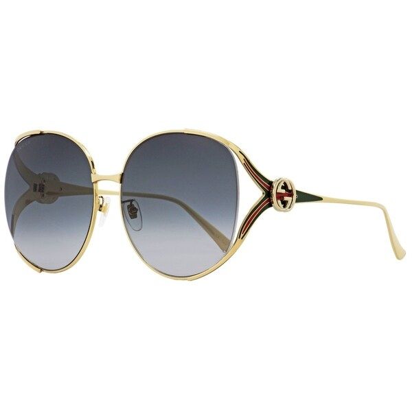 Gucci GG0225S 001 Womens Gold 63 mm Sunglasses | Bed Bath & Beyond