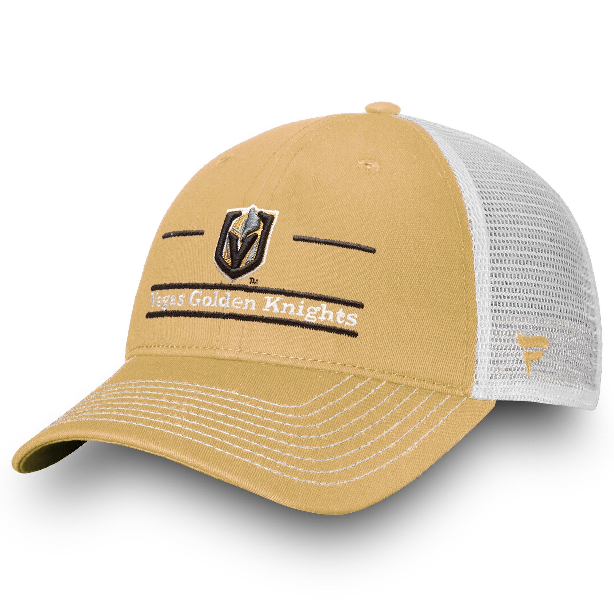 Men's Vegas Golden Knights Fanatics Branded Gold Split Bar Trucker Adjustable Hat | NHL Shop