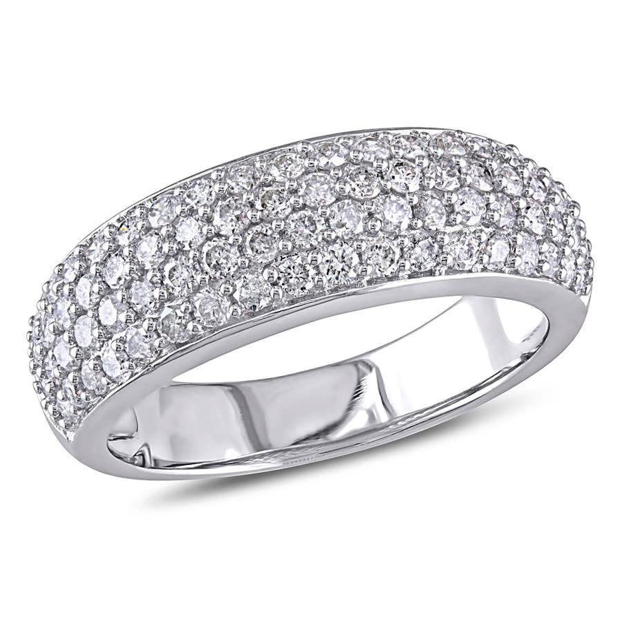 AMOUR 1 CT TW Diamond Dome Eternity Ring In 10K White Gold | Jomashop.com & JomaDeals.com