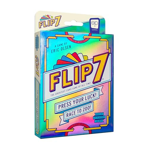 Flip 7, The Ultimate Blend of Press Your Luck and Strategy, Fast-Paced Addictive Card Game, Quick to Learn and Easy to Teach, Perfect for Game Nights, 3+ Players, Ages 8 & Up, 20 minutes Play Time | Amazon (US)