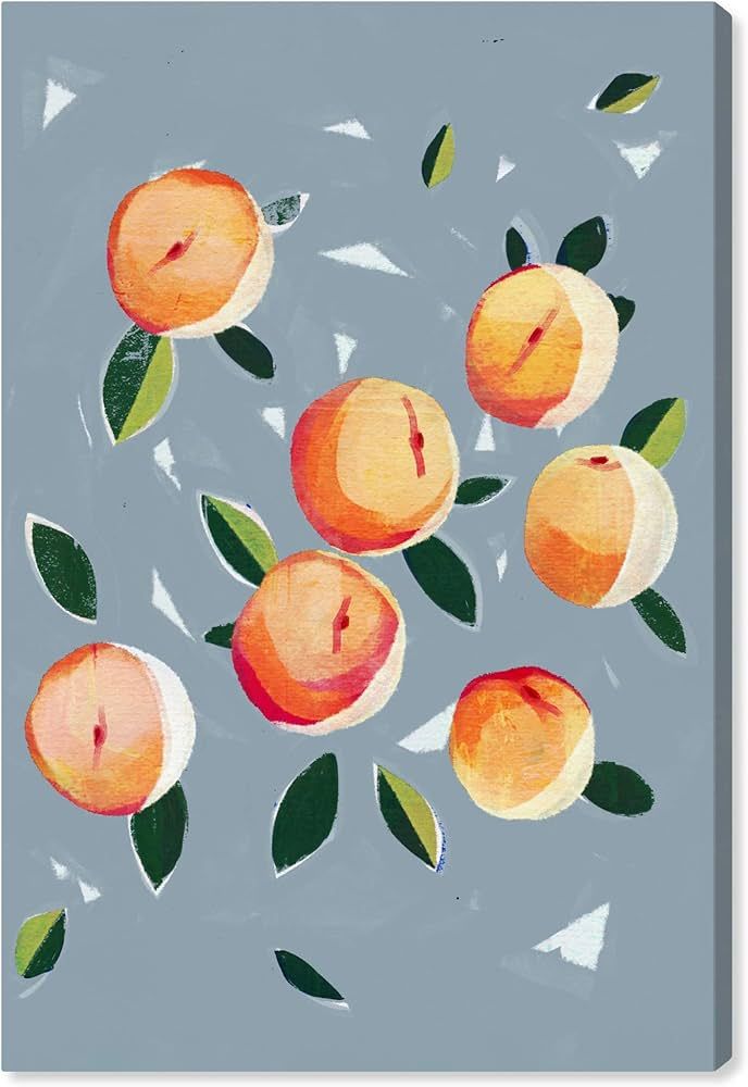 Wynwood Studio Food and Cuisine Wall Art Canvas Prints 'Dusty Blue Peaches' Fruits Home Décor, 1... | Amazon (US)
