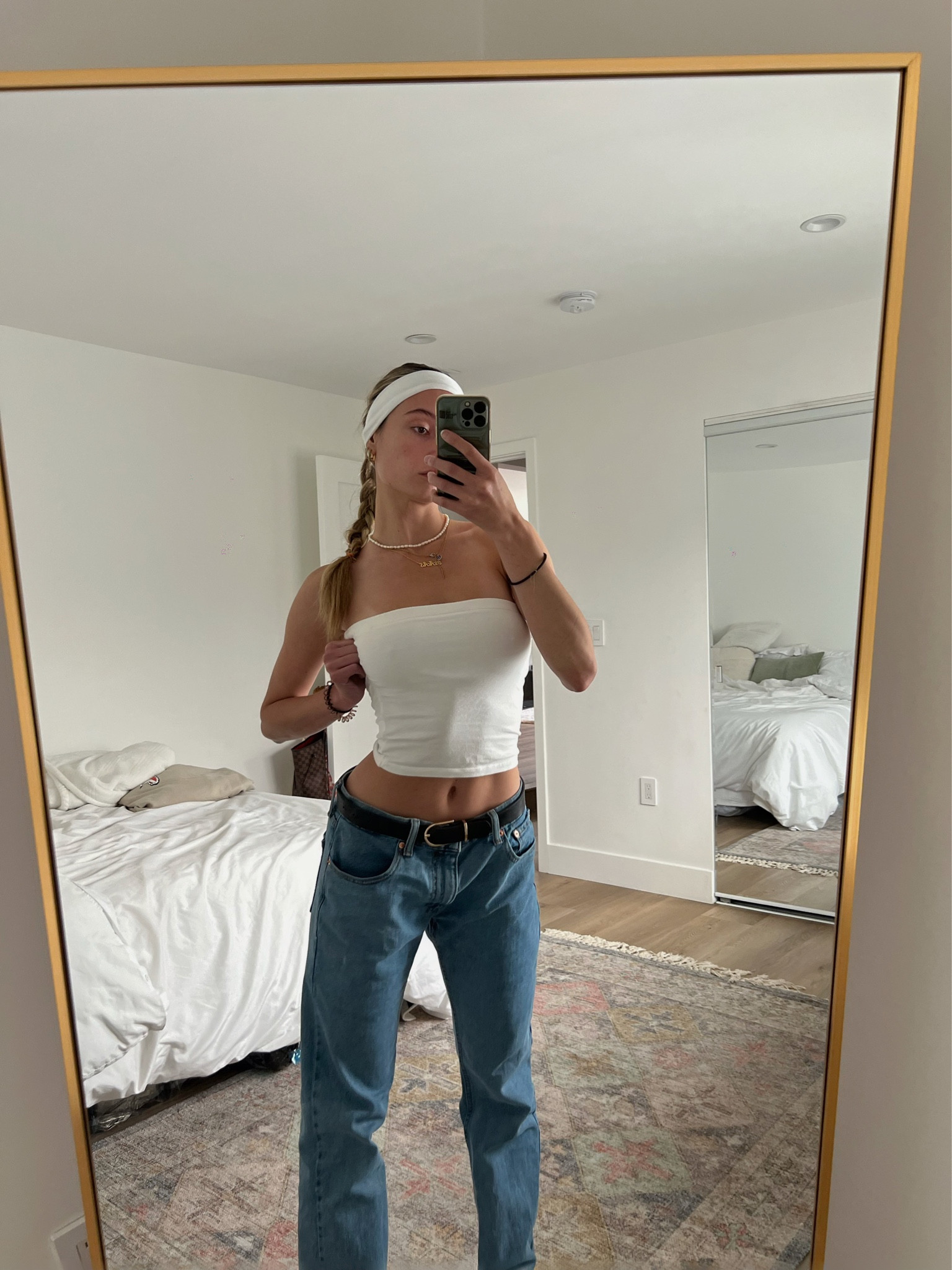 Amazon Black Belt 
Levi’s thrifted jeans. I don’t think they sell these jeans anymore so I selected a pair I thought was similar. 

#LTKFind #LTKSeasonal #LTKstyletip