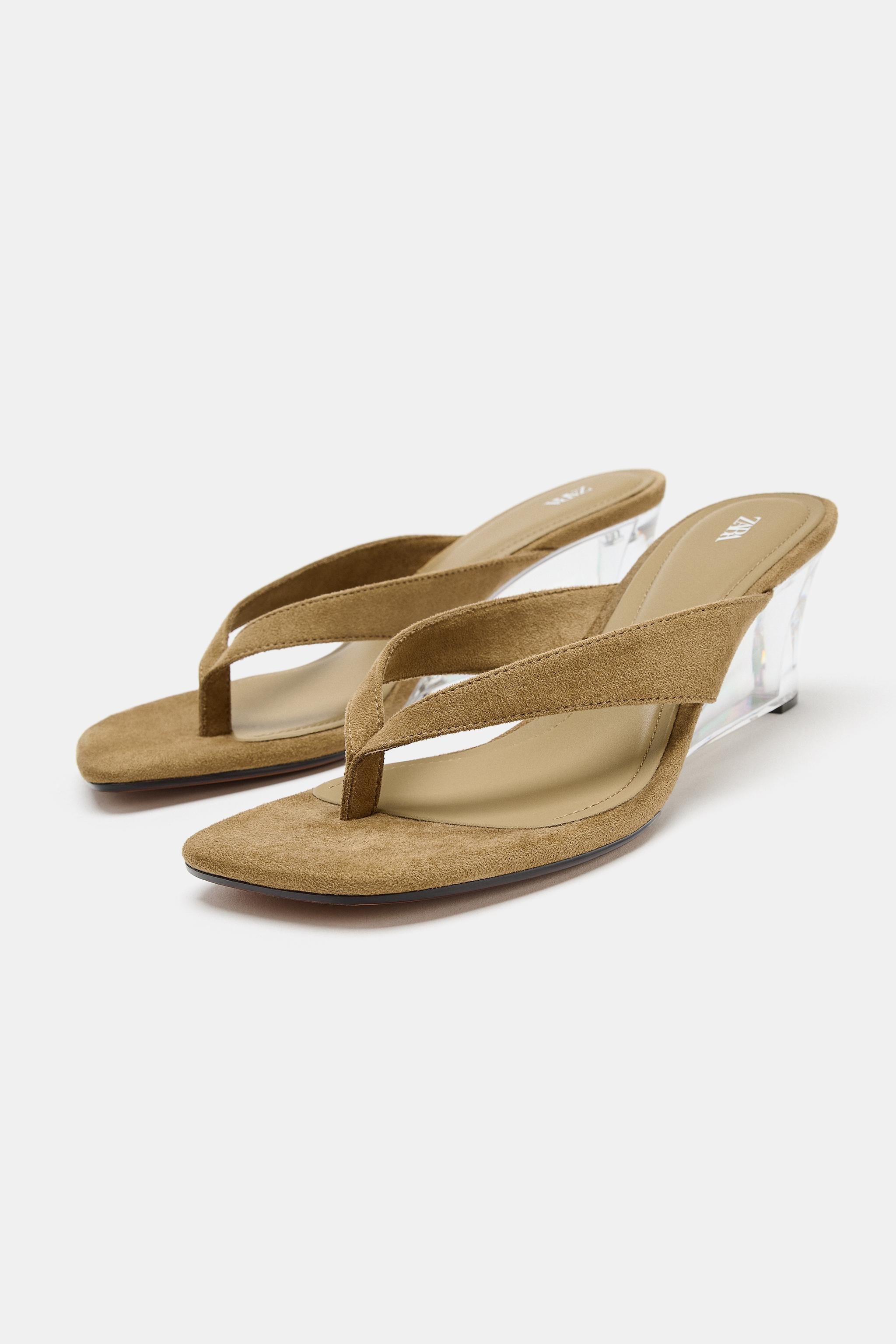 CLEAR WEDGE SANDALS | Zara UK