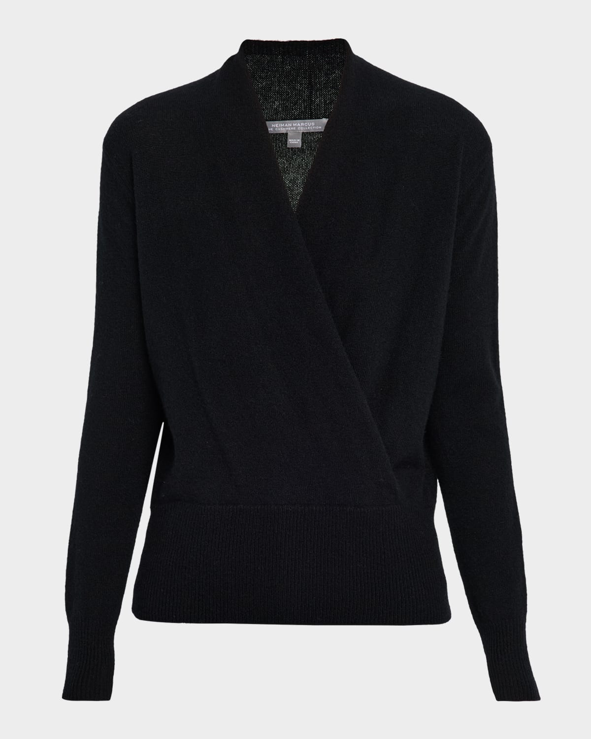 Cashmere Faux Wrap Sweater | Neiman Marcus