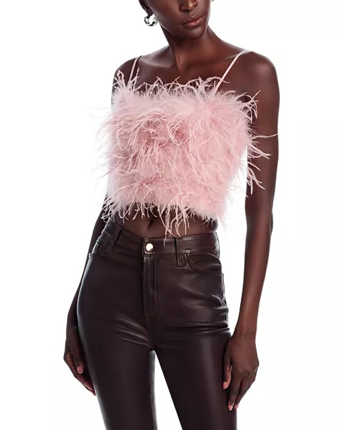 Lucy Paris Milly Feather Top  | Bloomingdale's Women Tops & Tees Tops Under $100 | Bloomingdale's (US)