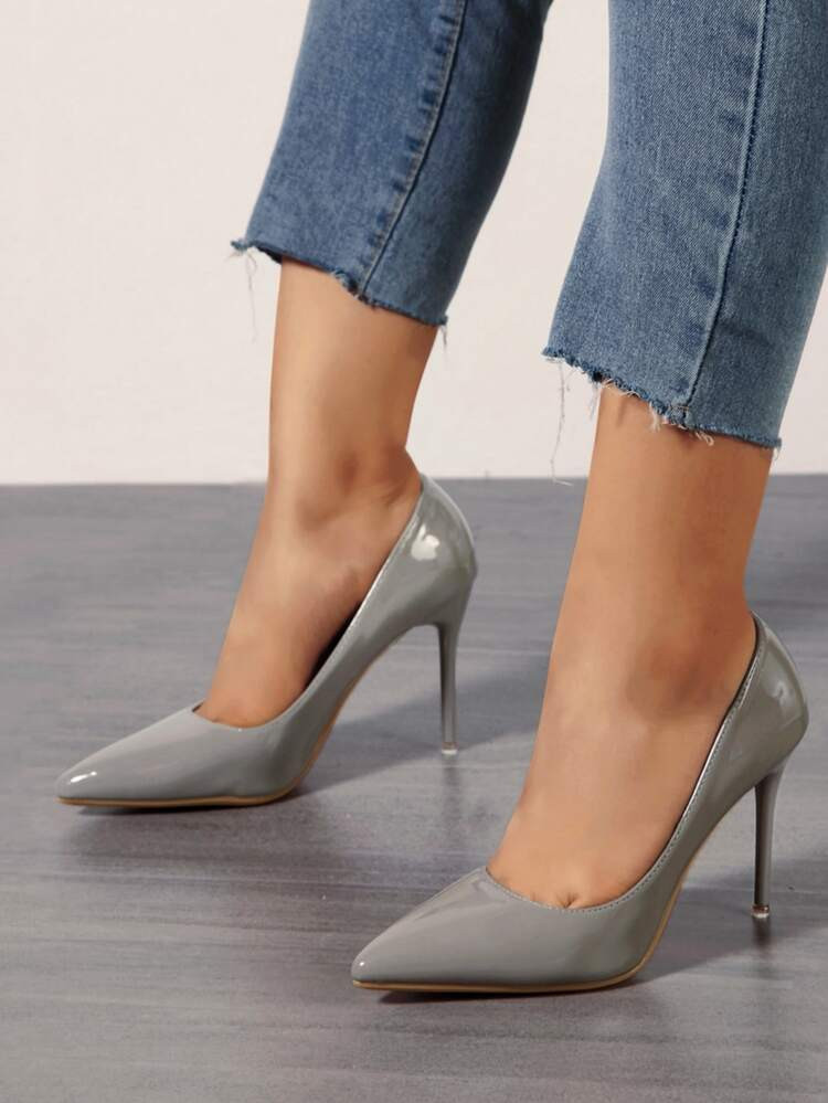 Pumps mit hohem Absatz, spitzer Zehenpartie, Stöckelabsatz | SHEIN