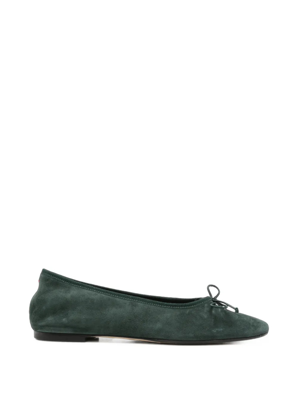 Aeyde bow-detail suede ballet flats - Green | Farfetch Global