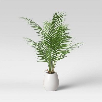 Faux Mini Palm Tree in Pot White/Green - Opalhouse&#8482; | Target