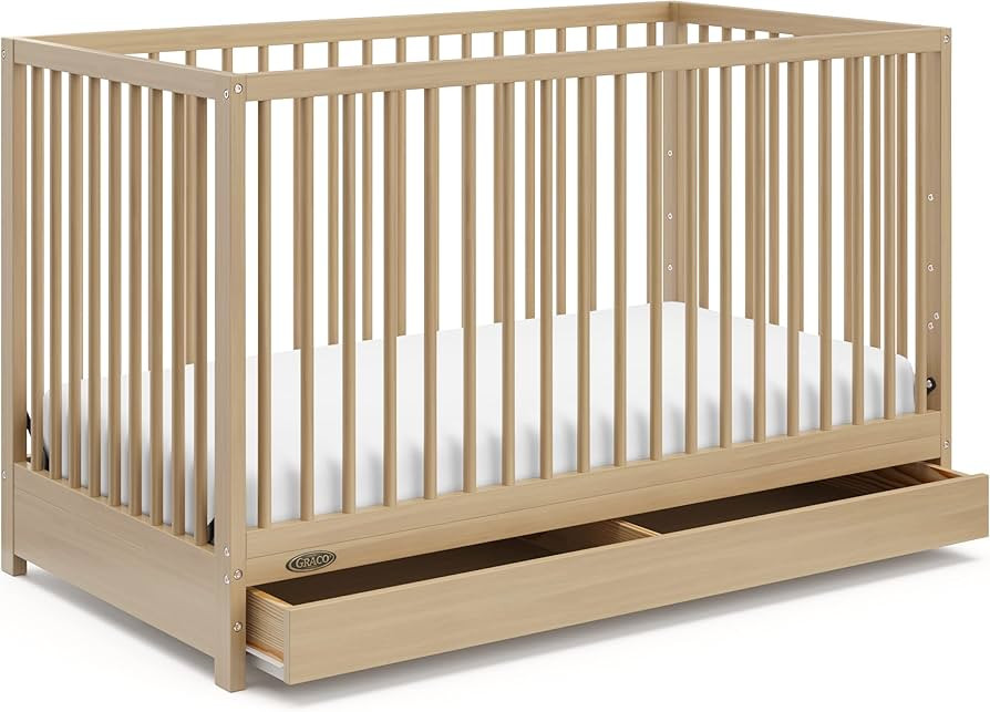 Graco Teddi 5-in-1 Convertible Crib with Drawer (Driftwood) – GREENGUARD Gold Certified, Crib w... | Amazon (US)