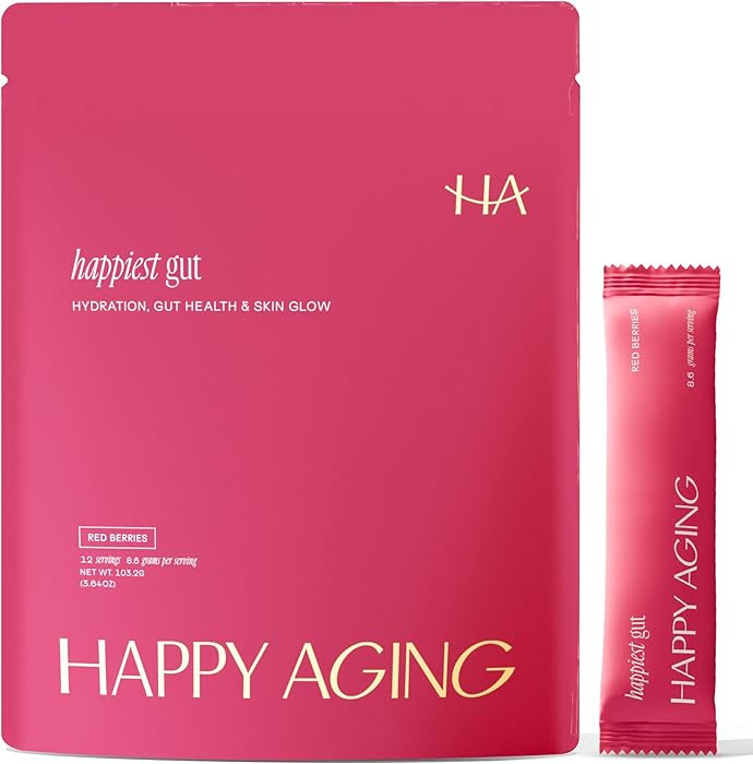 Happy Aging Happiest Gut Hydration Powder – Electrolytes + Probiotics + Dual Prebiotics + Hyalu... | Amazon (US)