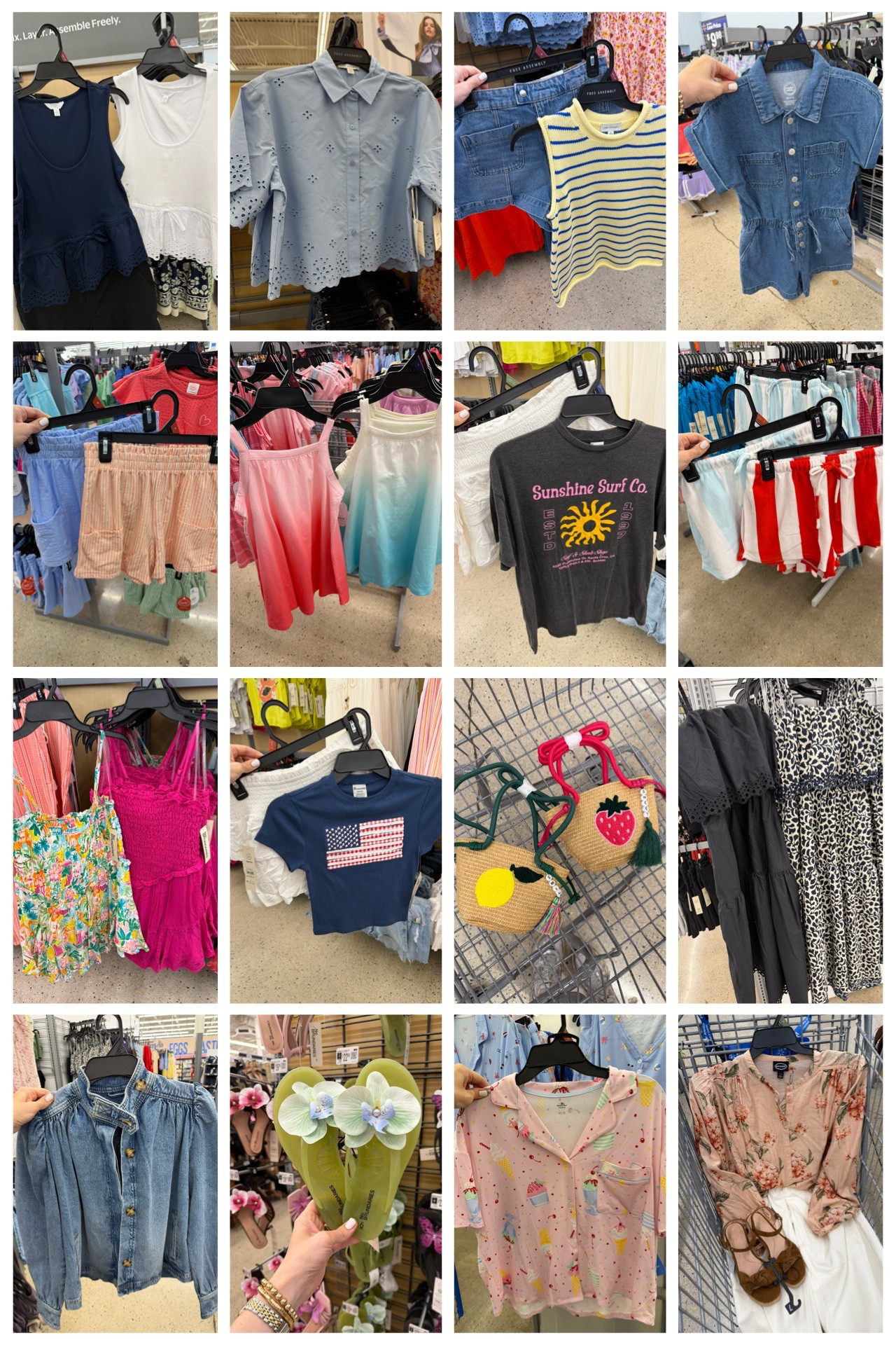 Walmart summer finds! Dresses, skorts, tees, shorts and more. Included a few cute kid finds too. #walmartfashion