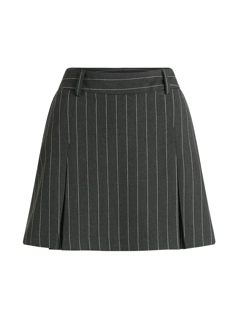 Scoop Women’s Pinstripe Pleated Mini Skirt, Sizes 0-20 | Walmart (US)