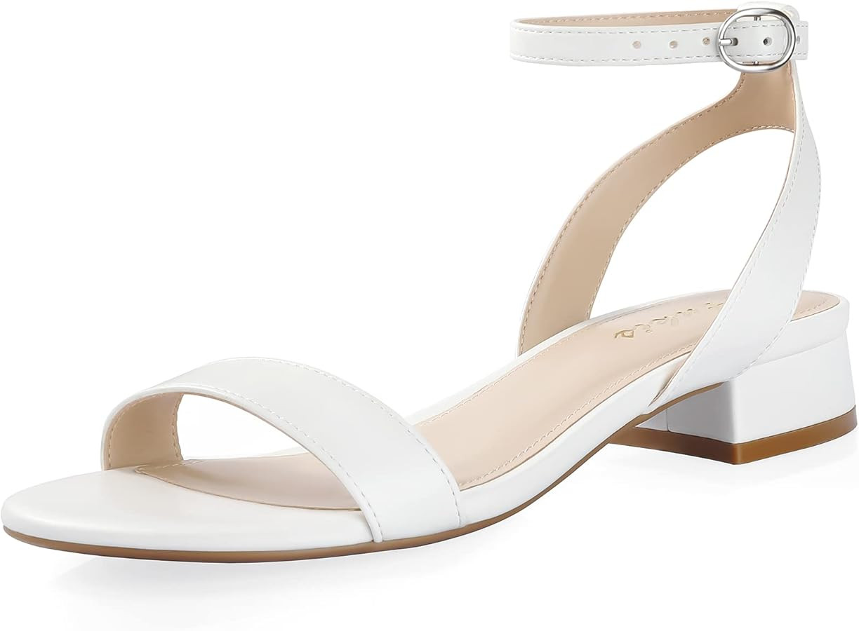 Ankis Black Nude White Gold Women Sandals Comfortable Walking Strappy Open Toe Sandals for Women ... | Amazon (US)