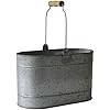 Cheung's FP-4010 Oval Galvanized Bucket with Metal Handle and Wood Grip, Silver | Amazon (US)