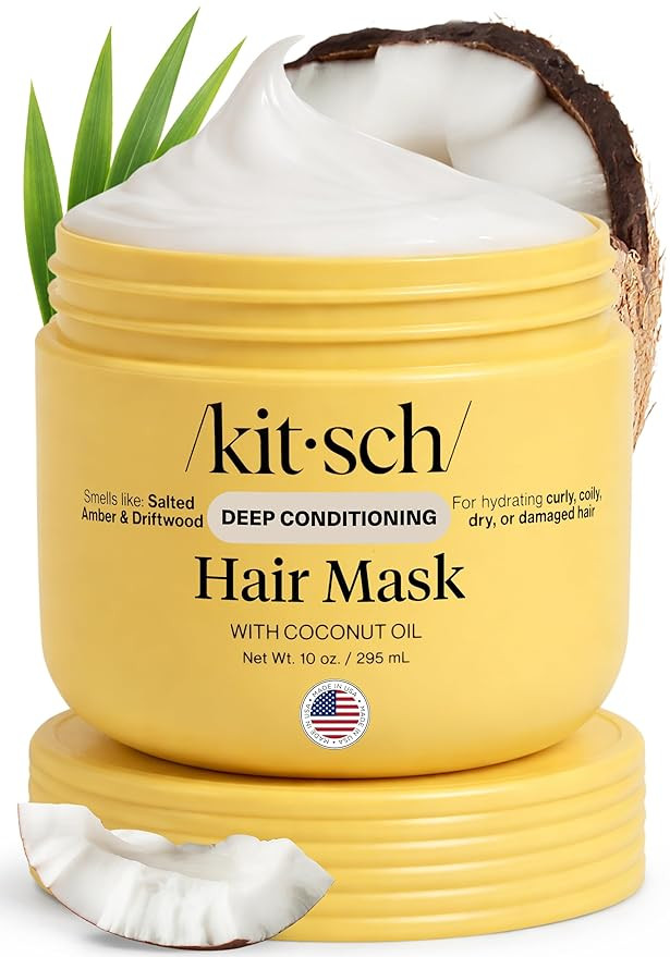 Kitsch Moisturizing Hair Mask for Damaged Hair – Coconut Oil Deep Conditioner for Women – Cur... | Amazon (US)