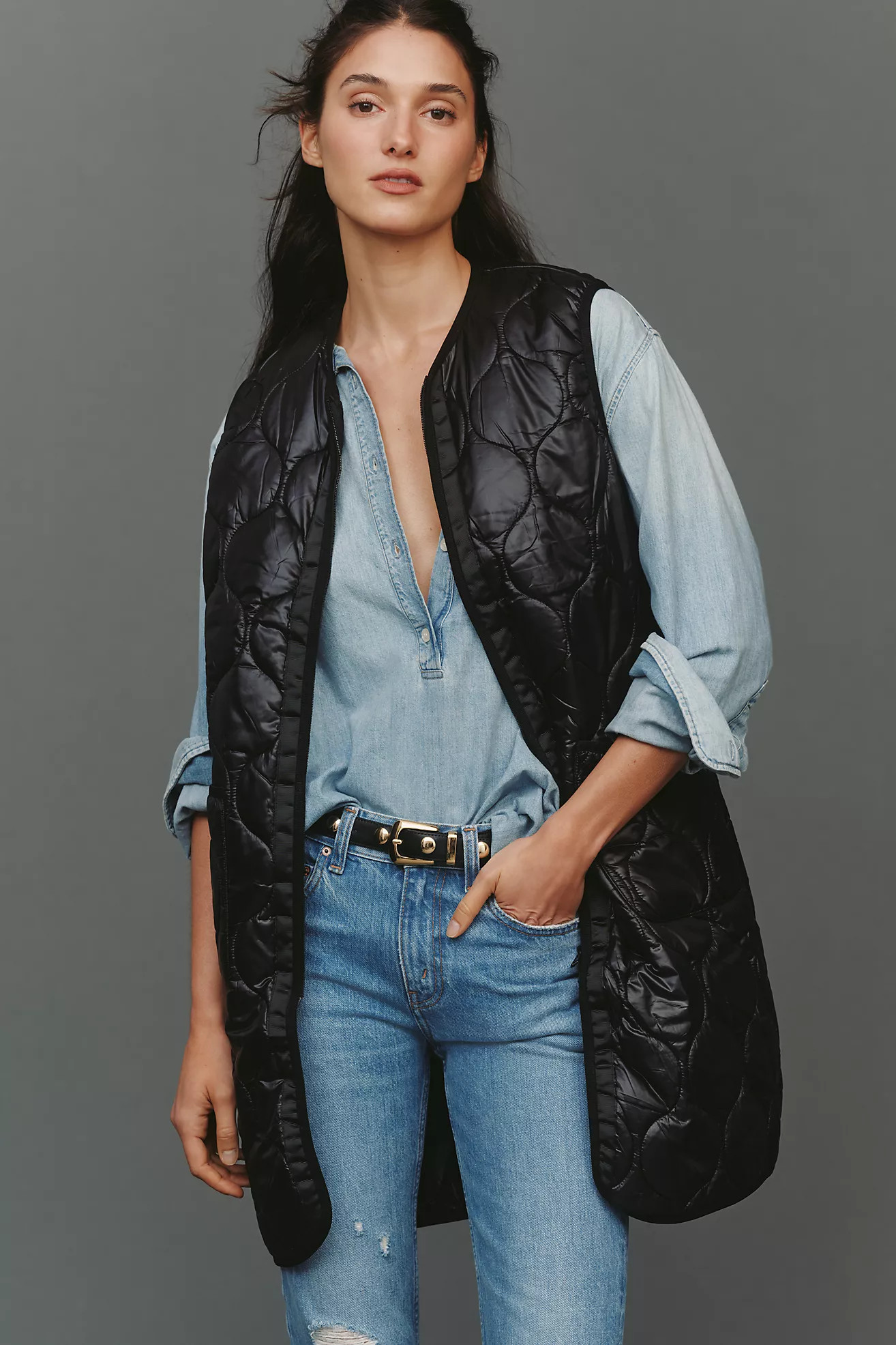 Do Everything in Love Long Quilted Puffer Vest | Anthropologie (US)