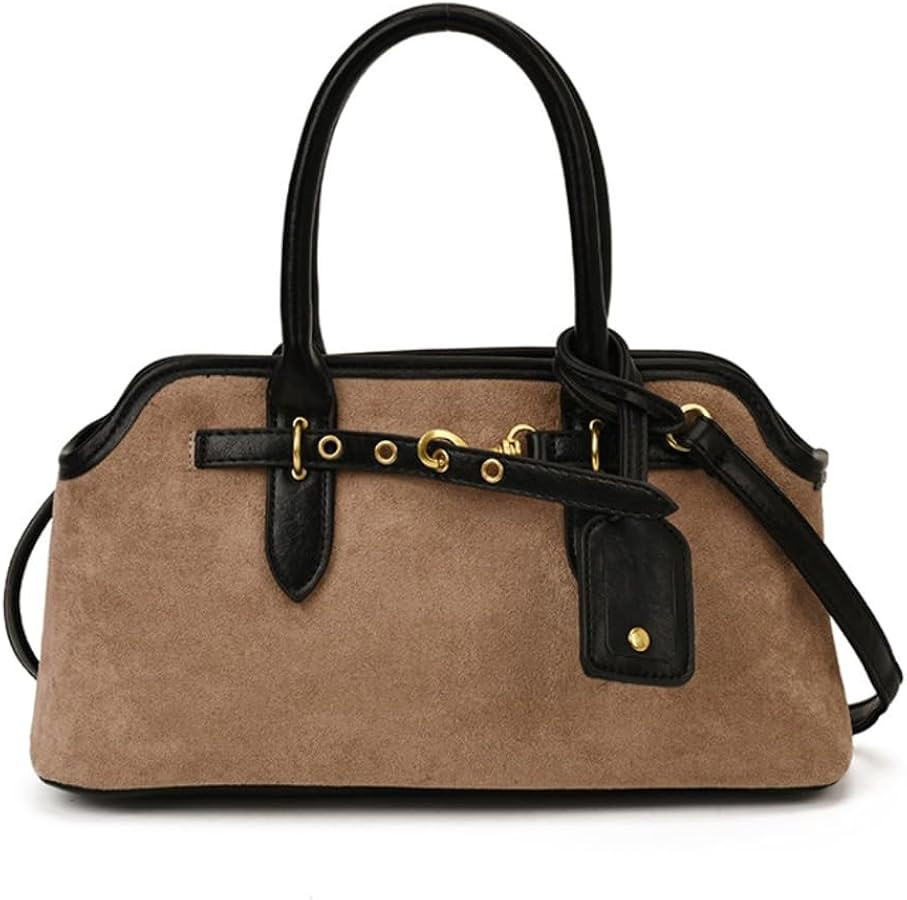 Suede Tote Bag for Women Faux Suede Handbag Slouchy Shoulder Hobo Bags Leather Satchel Crossbody ... | Amazon (US)