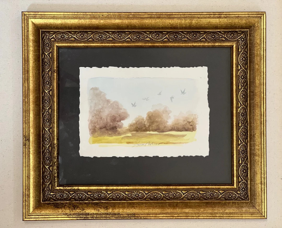 Original Watercolor on Paper Small Abstract Landscape Painting - Etsy | Etsy (US)