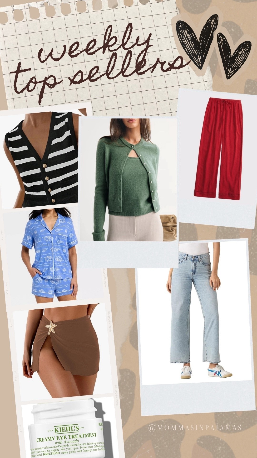 Bestsellers of the week:
Abercrombie: red linen pants and green cardigan 
Target: super soft pajamas set 
Amazon: Levi’s mid rise jeans, beach sarong, striped sleeveless sweater and favorite eye cream 

#LTKPetite #LTKSeasonal #LTKMidsize