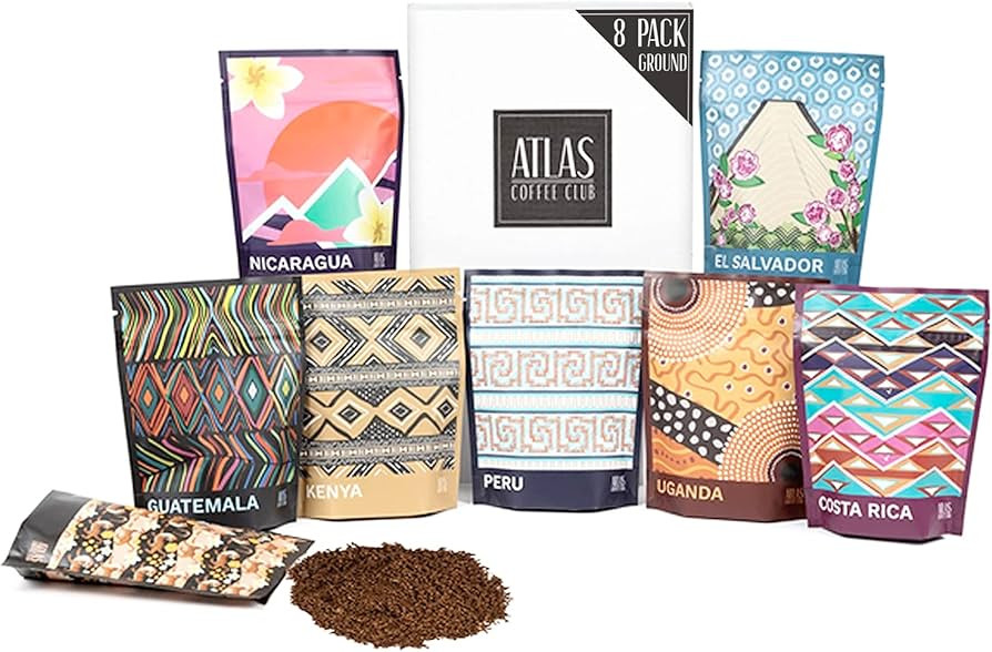 Atlas Coffee Club World of Coffee Discovery Set - Gourmet Coffee Gift Sampler - 8-Pack Variety Bo... | Amazon (US)
