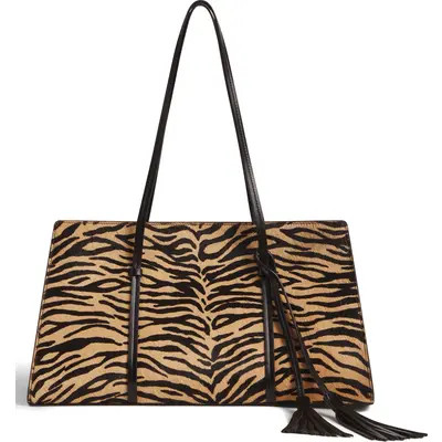 Reformation Elena Haircalf Tote Bag in Warm Tiger Haircalf at Nordstrom | Nordstrom