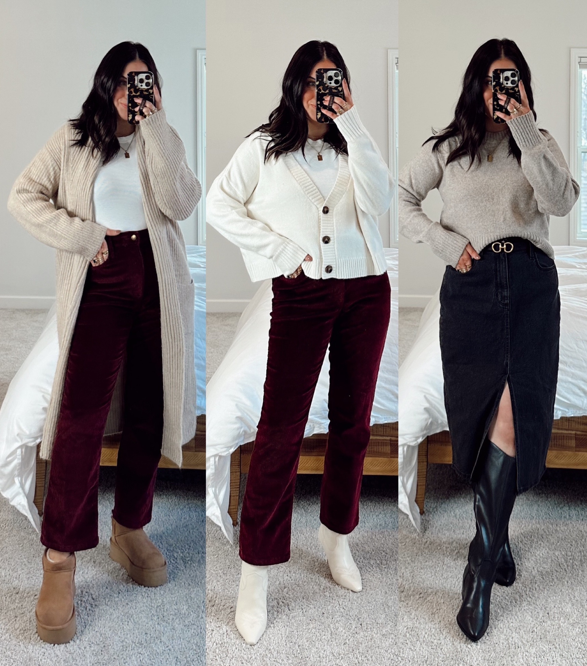 Target cyber Monday sale - everything 30% off!! Winter outfits / holiday outfits ❤️ 

M tops except xs/s in long cardi 
8 corduroy pants + denim midi skirt 
Size down in Uggs, boots tts (use code HOLIDAY35 for white booties!)

#LTKSeasonal #LTKCyberWeek #LTKHoliday