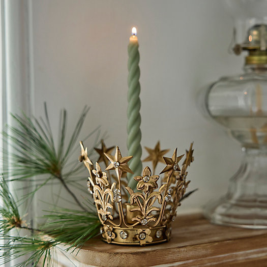 Starry Crown Taper Candle Holder | Terrain